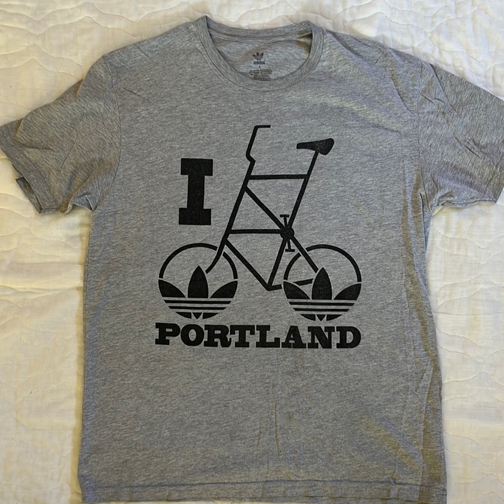 I 🚲 Portland TShirt. Adidas Size L
